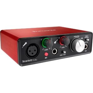 Interface De Áudio USB 2.0 FOCUSRITE Scarlett Solo - Pro Áudio SP - Som Profissional