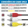 Cabo 3+3 Rca Áudio Vídeo 1,8 Metros - Imagem 8