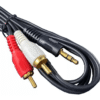 Cabo P2 x 2Rca Áudio Estereo 1,8 mts - Imagem 2